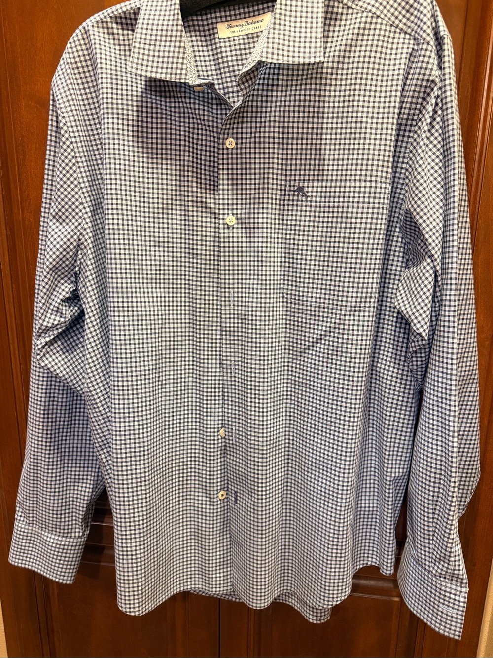 Tommy Bahama Navy & White Gingham Button-Down Shirt
